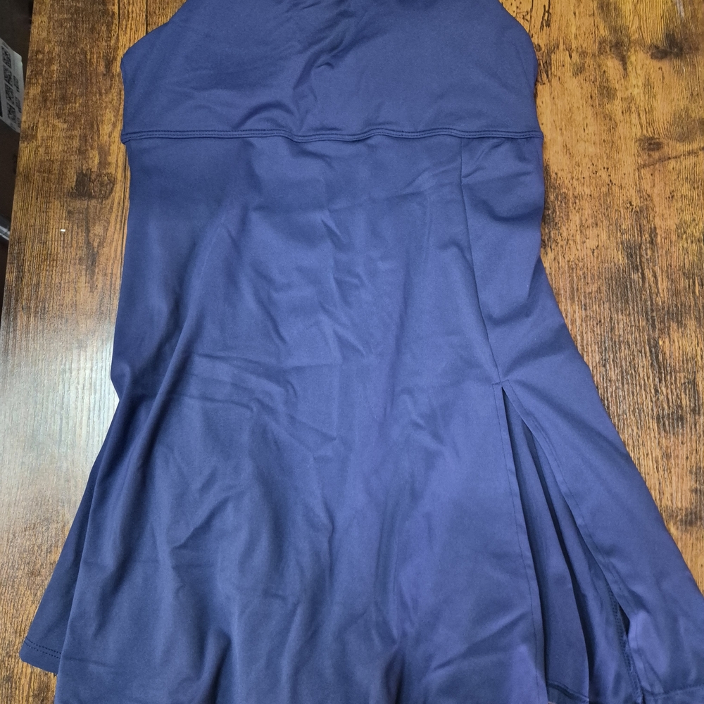Amazon Strapless Navy Dress
